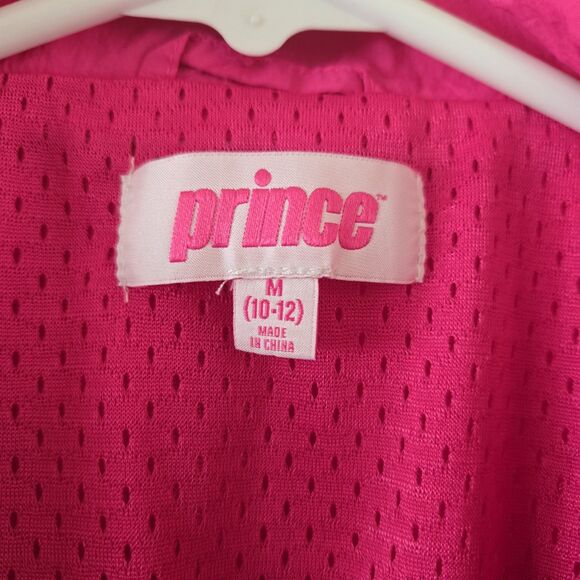 Prince Jacket Girls Size 10/12 Pink Track Jacket Full Zip Baseline Windbreaker - Picture 5 of 9